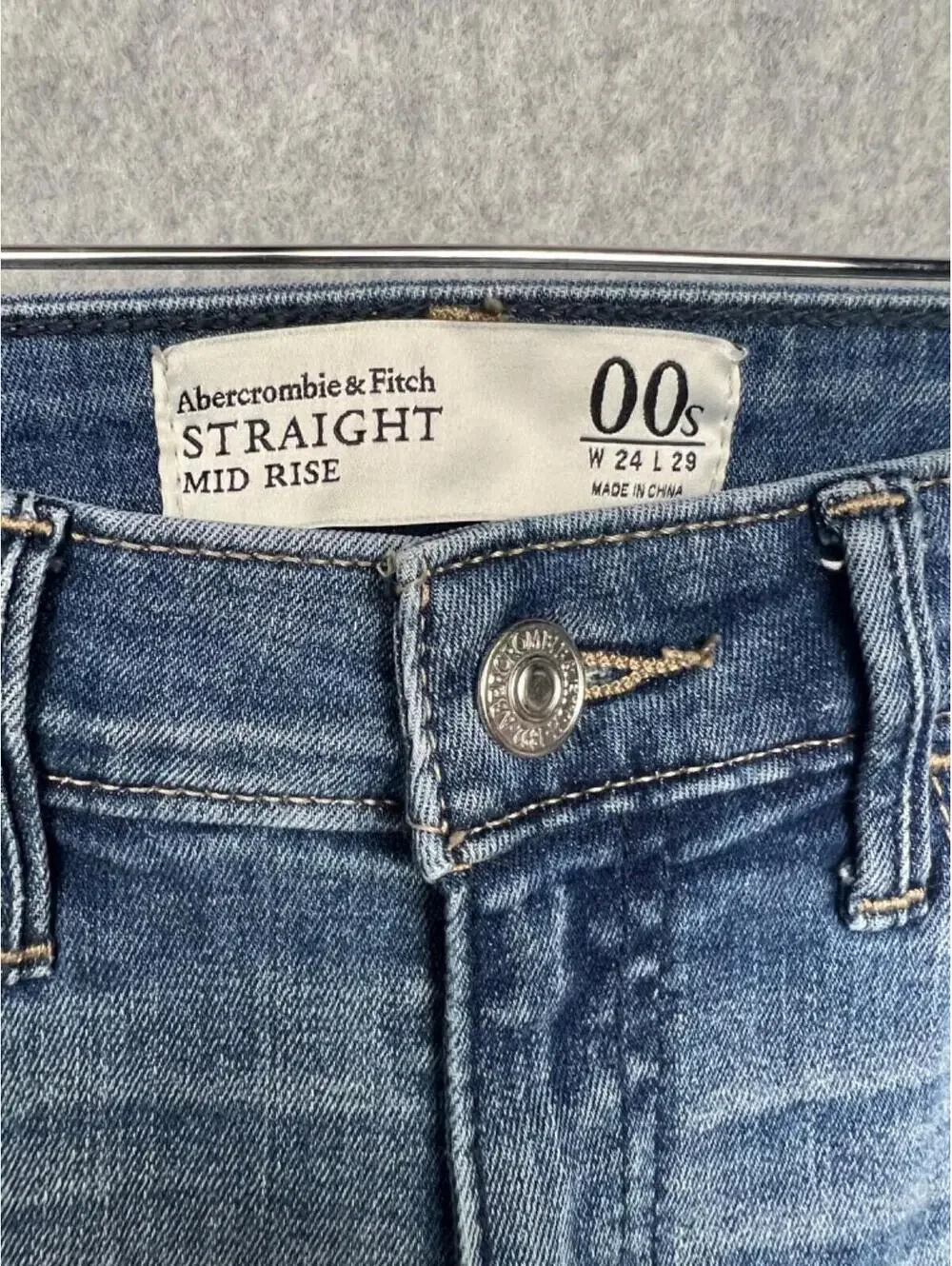 Abercrombie & Fitch Denim Jeans Womens 00S Straight Mid Rise Classic Casual